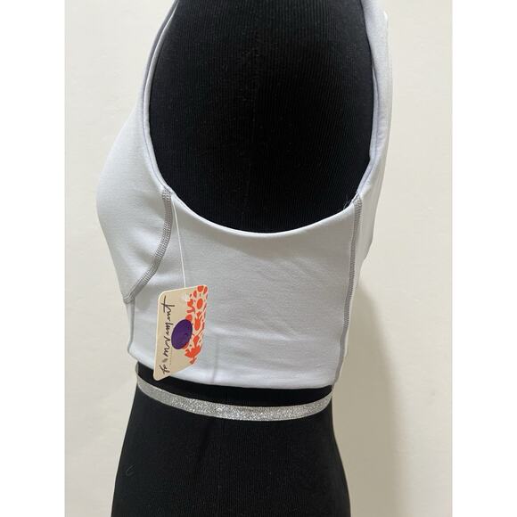 NWT Free People Movement You're a Peach Sports Bra Ice Grey L - Picture 2 of 5